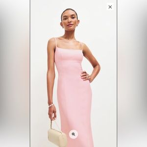 Reformation Liya Dress - Pink Midi Dress
